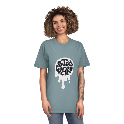 Stay Weird shirt | Retro Script Tee, Quirky Typography