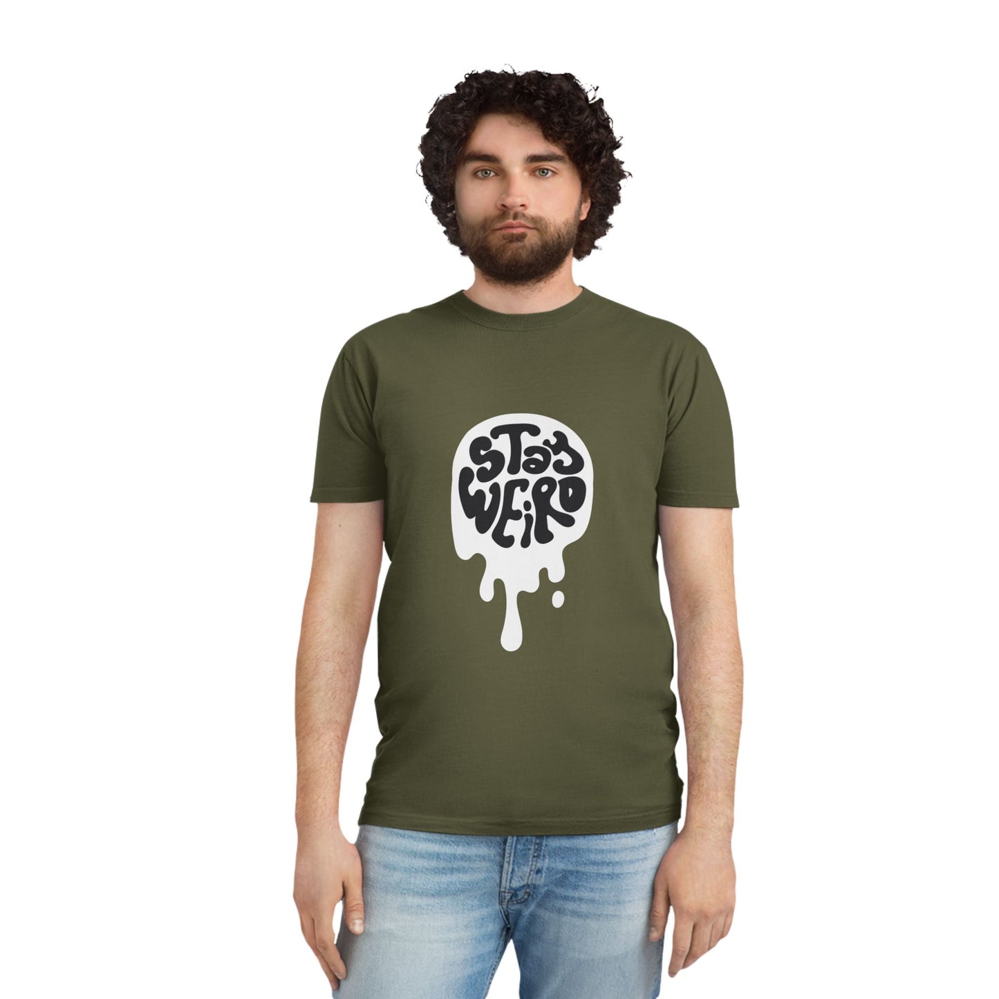 Stay Weird shirt | Retro Script Tee, Quirky Typography