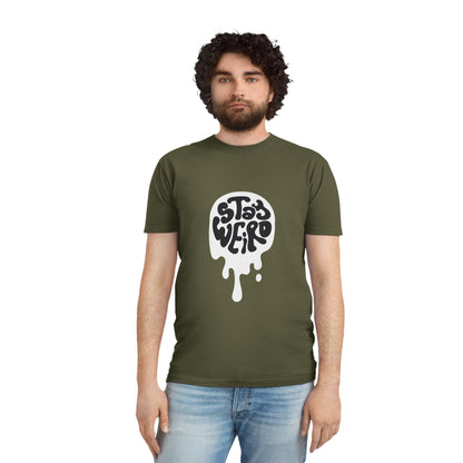 Stay Weird shirt | Retro Script Tee, Quirky Typography
