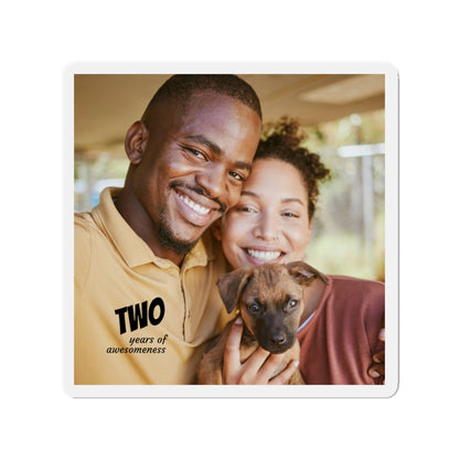 Years of Awesomeness Photo Magnet Die-Cut Magnet | Anniversary Photo Keepsake