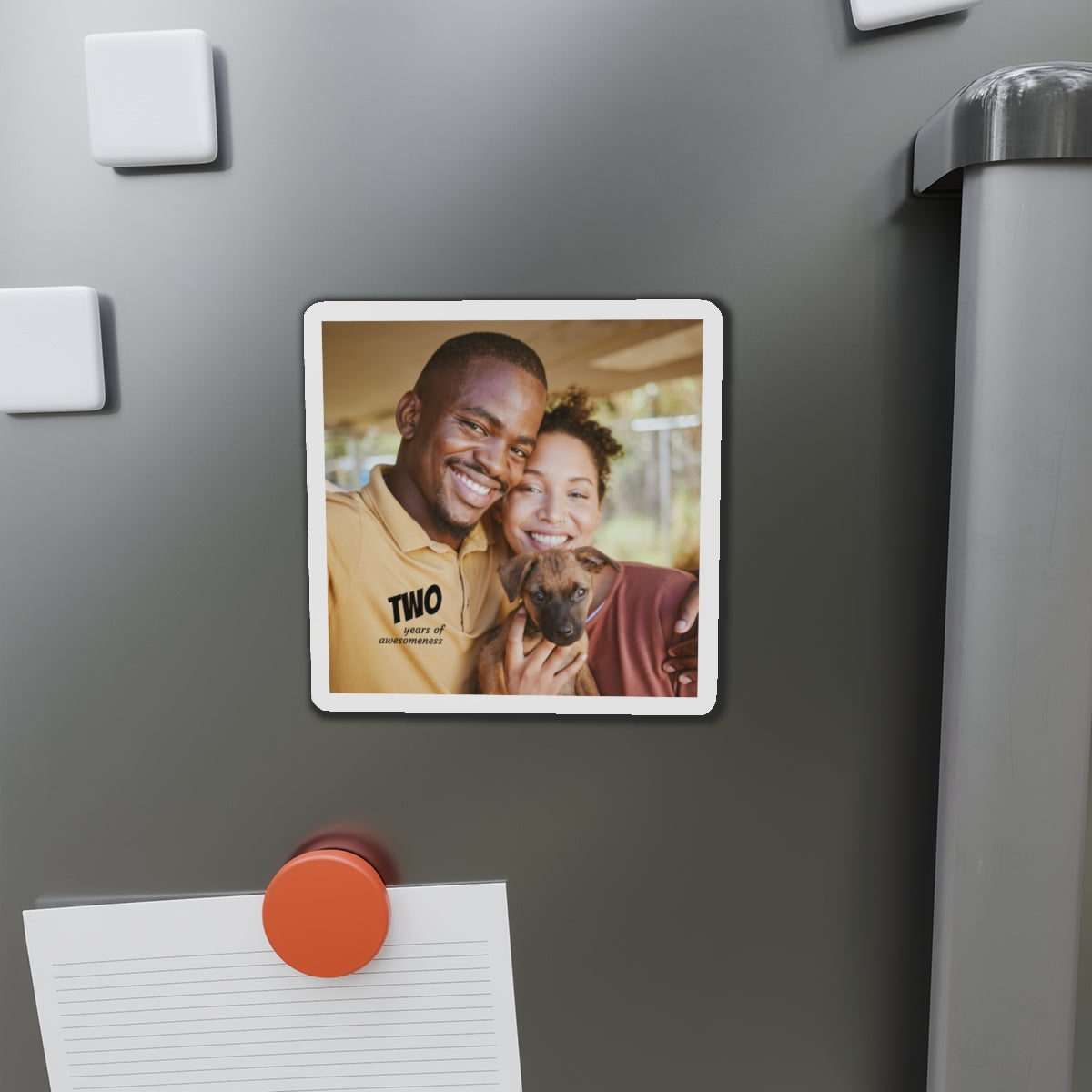Years of Awesomeness Photo Magnet Die-Cut Magnet | Anniversary Photo Keepsake
