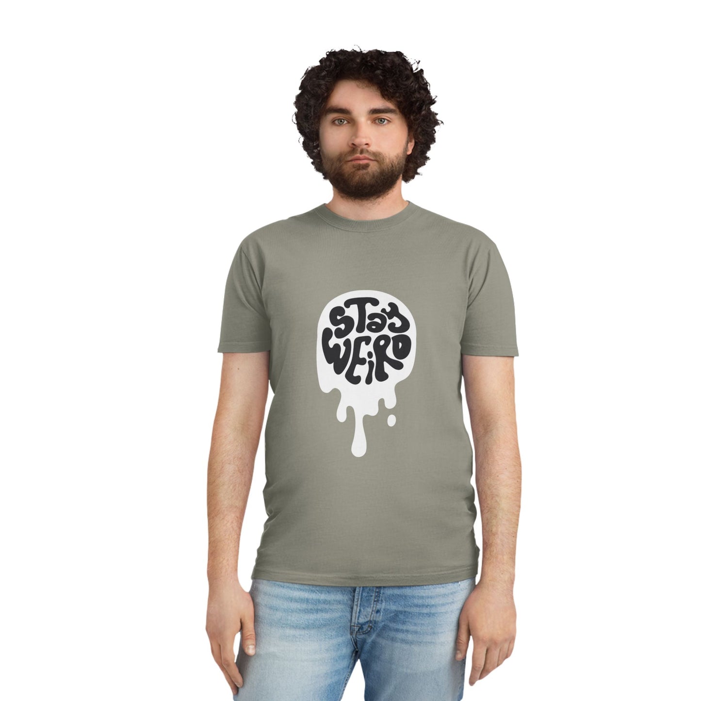 Stay Weird shirt | Retro Script Tee, Quirky Typography