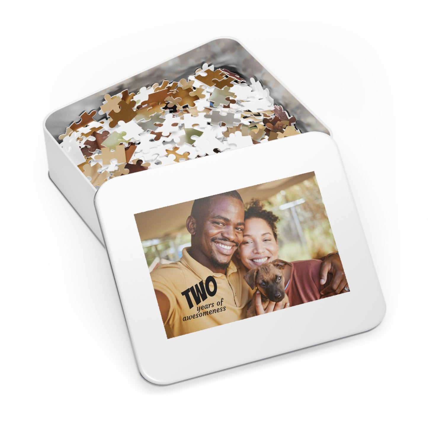 Custom Photo Puzzle with Tin | Personalized Photo Jigsaw Puzzle