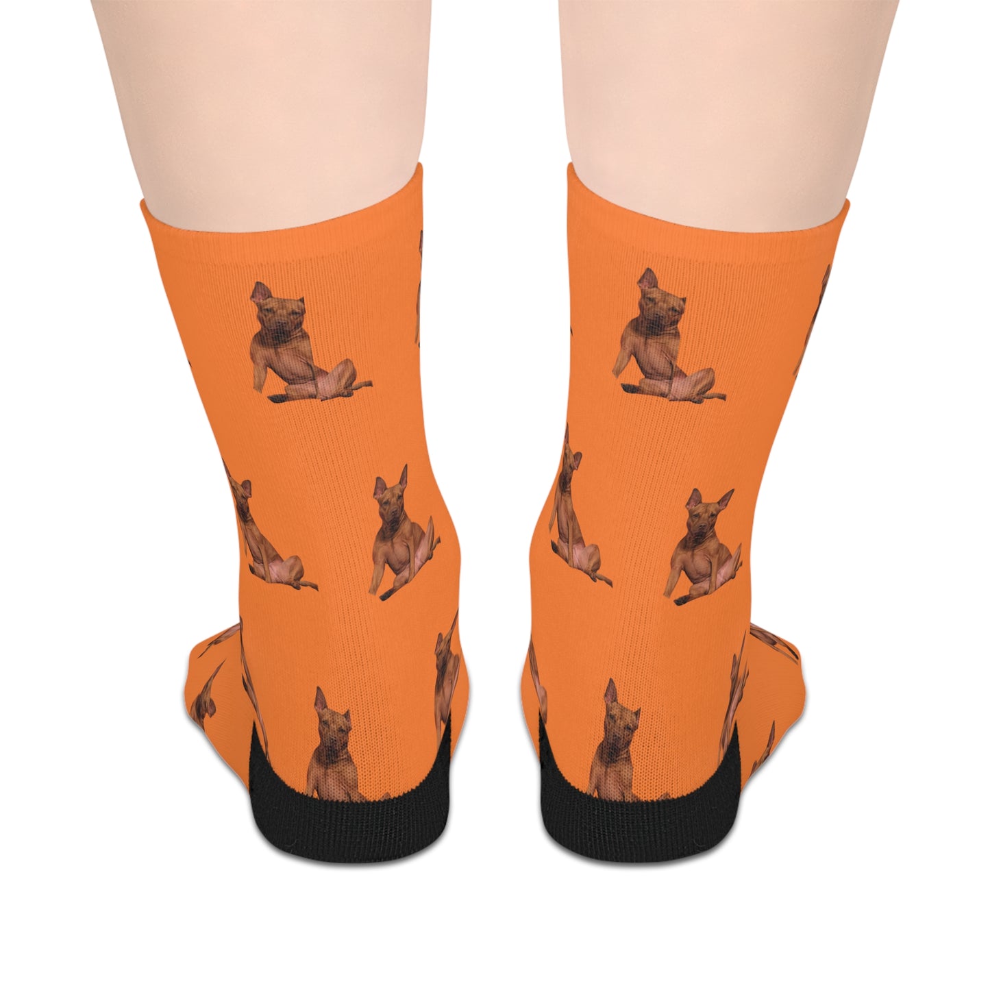 Custom Photo Mid-length Socks | Personalized Pet or Portrait on Crusta