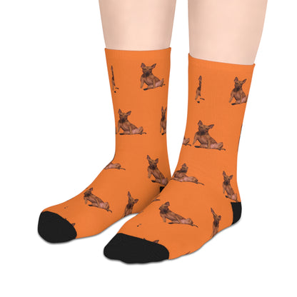 Custom Photo Mid-length Socks | Personalized Pet or Portrait on Crusta