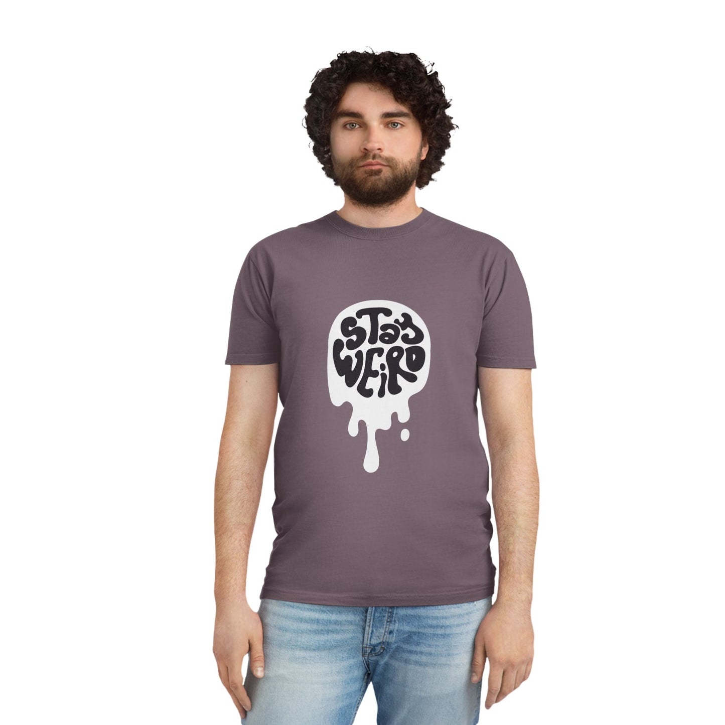 Stay Weird shirt | Retro Script Tee, Quirky Typography