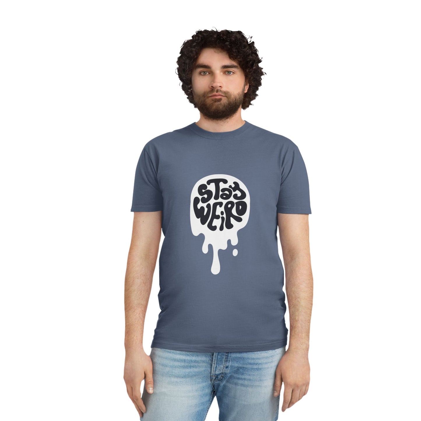Stay Weird shirt | Retro Script Tee, Quirky Typography