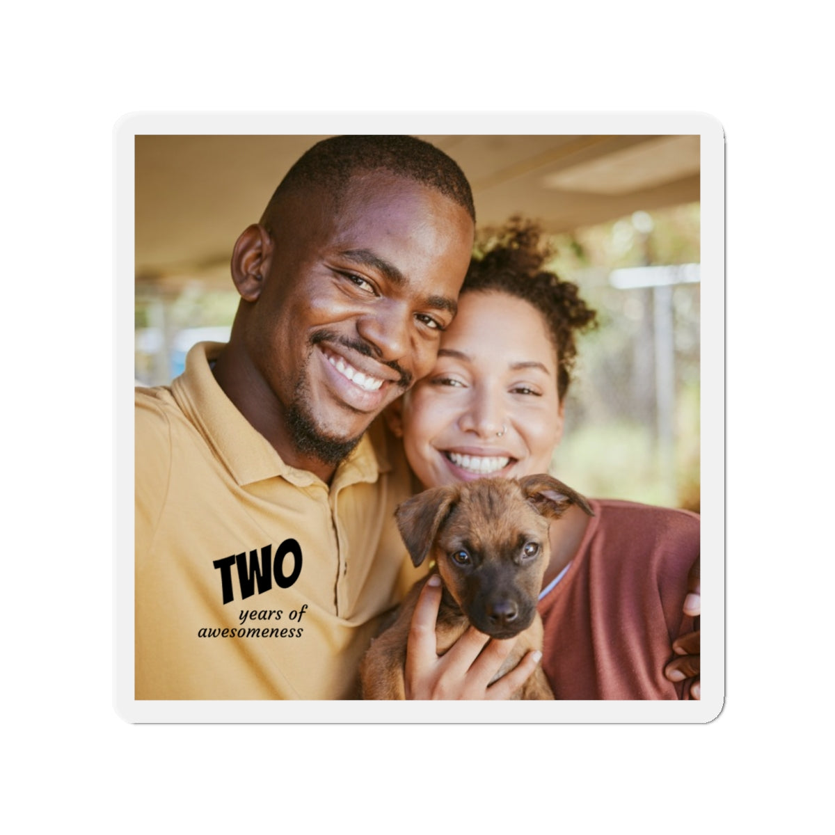 Years of Awesomeness Photo Magnet Die-Cut Magnet | Anniversary Photo Keepsake