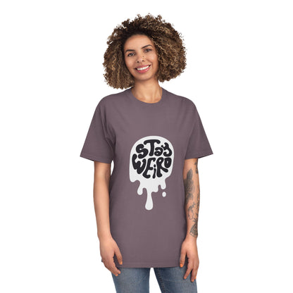 Stay Weird shirt | Retro Script Tee, Quirky Typography