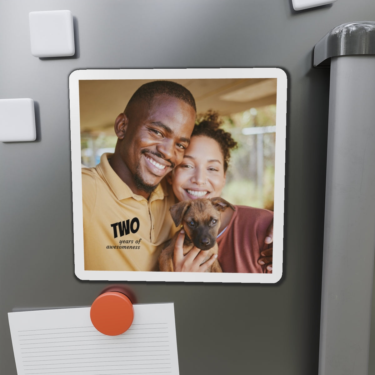 Years of Awesomeness Photo Magnet Die-Cut Magnet | Anniversary Photo Keepsake