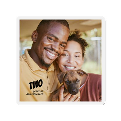 Years of Awesomeness Photo Magnet Die-Cut Magnet | Anniversary Photo Keepsake