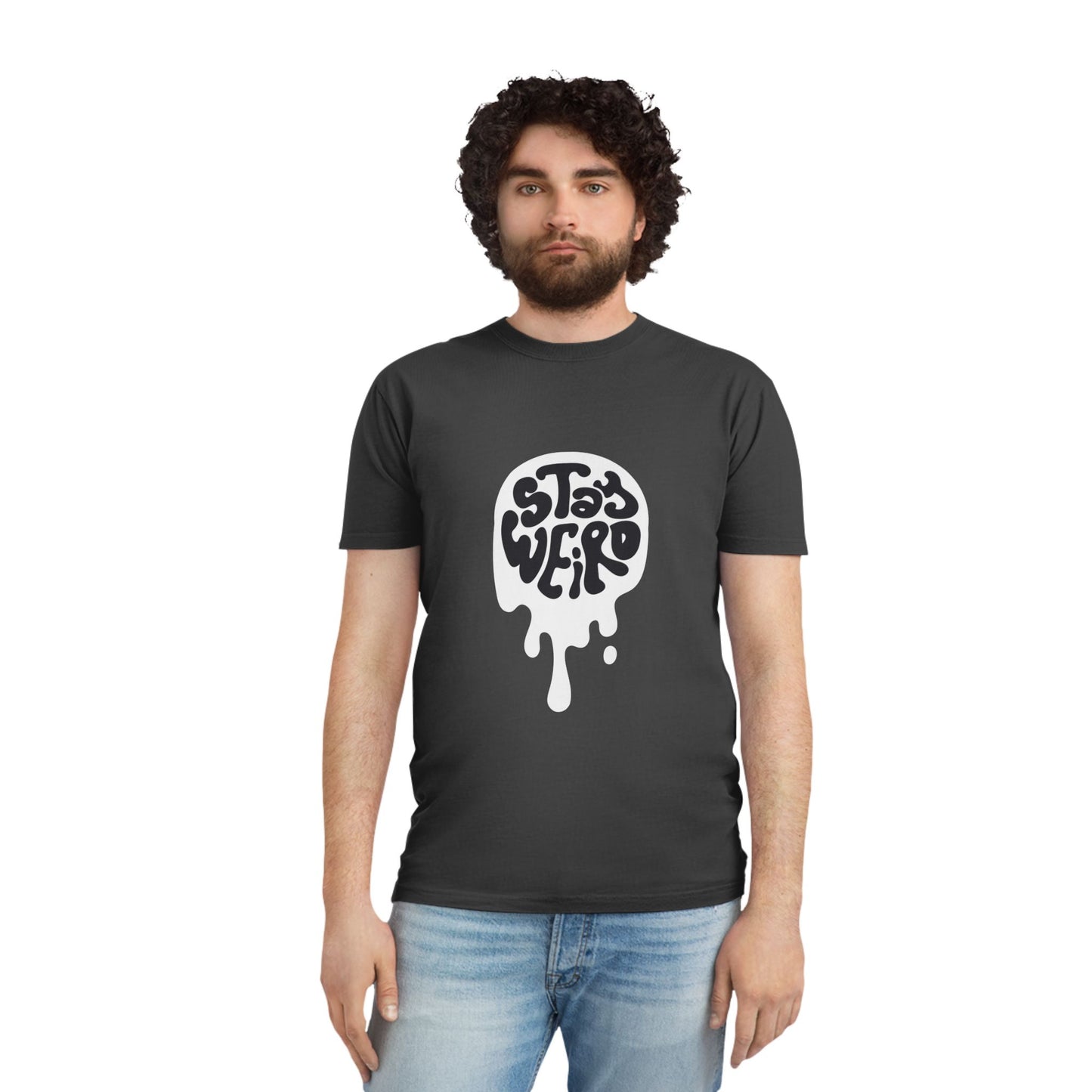 Stay Weird shirt | Retro Script Tee, Quirky Typography