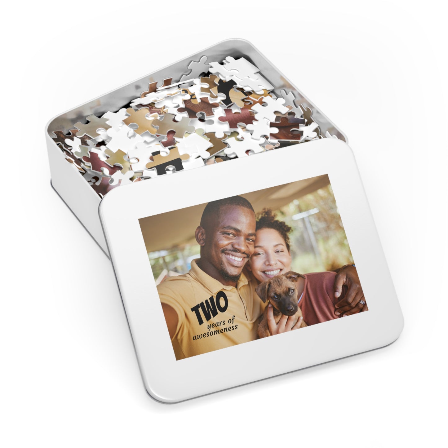 Custom Photo Puzzle with Tin | Personalized Photo Jigsaw Puzzle
