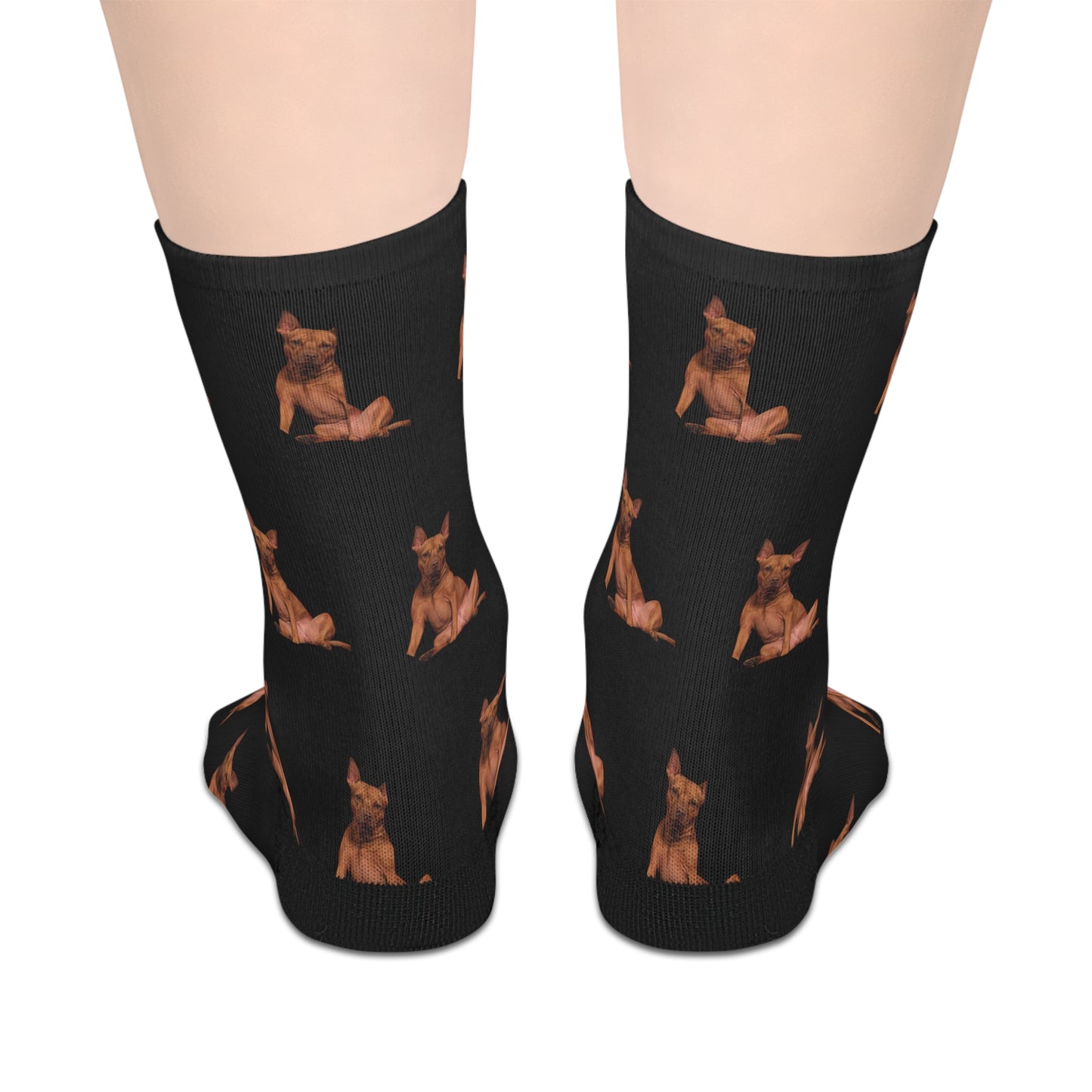 Copy of Custom Photo Mid-length Socks | Personalized Pet or Portrait on Black