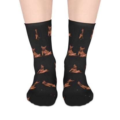 Copy of Custom Photo Mid-length Socks | Personalized Pet or Portrait on Black