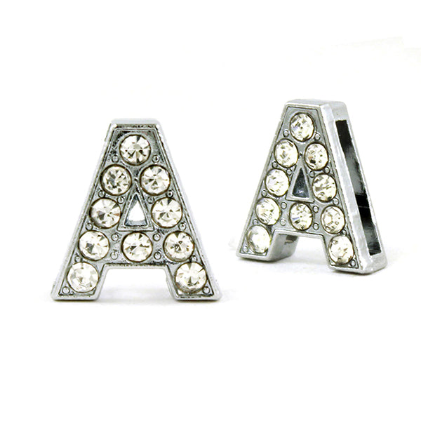 Silver Letters with Full Clear Rhinestone