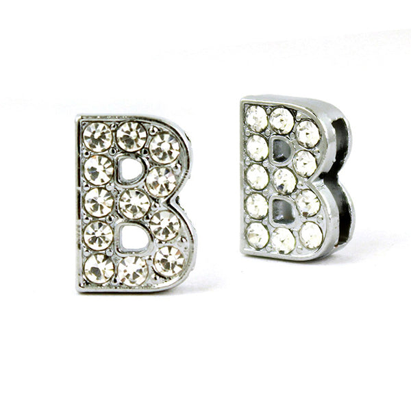 Silver Letters with Full Clear Rhinestone