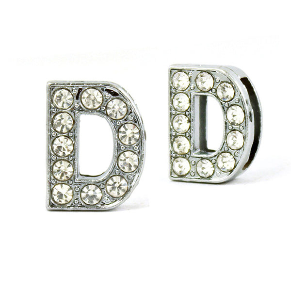 Silver Letters with Full Clear Rhinestone