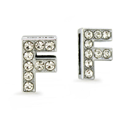 Silver Letters with Full Clear Rhinestone