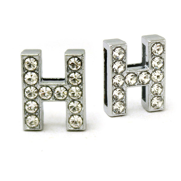 Silver Letters with Full Clear Rhinestone