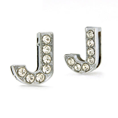 Silver Letters with Full Clear Rhinestone