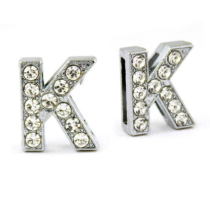 Silver Letters with Full Clear Rhinestone