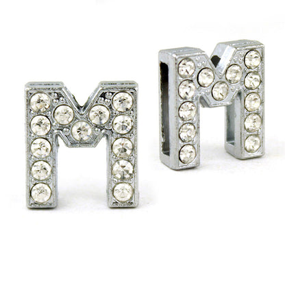 Silver Letters with Full Clear Rhinestone