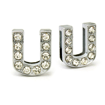 Silver Letters with Full Clear Rhinestone