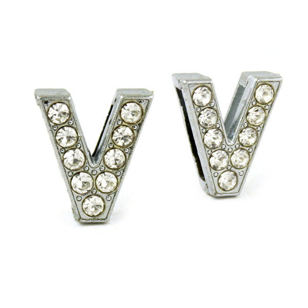 Silver Letters with Full Clear Rhinestone