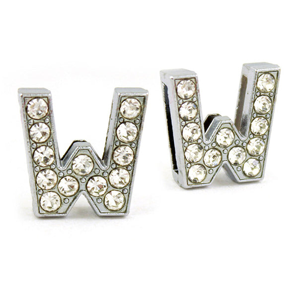 Silver Letters with Full Clear Rhinestone