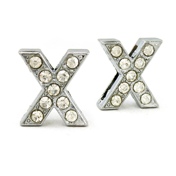 Silver Letters with Full Clear Rhinestone