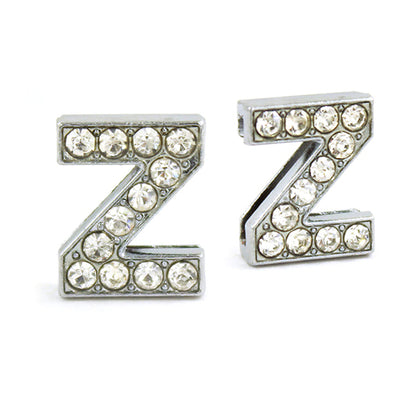 Silver Letters with Full Clear Rhinestone